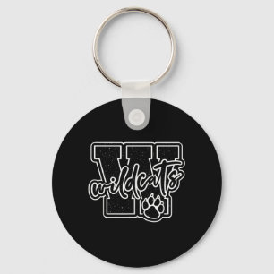 Go Cheer Wildcats High School Spirit Fan Team Back Key Ring