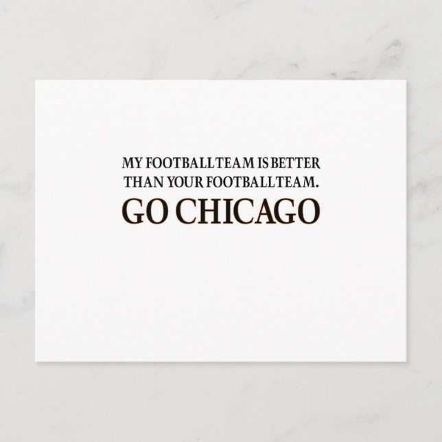 GO CHICAGO (black shuffle) Postcard (Front)