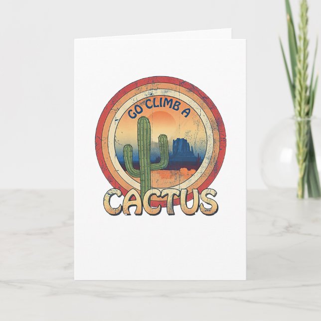 Go Climb a Cactus Card (Front)