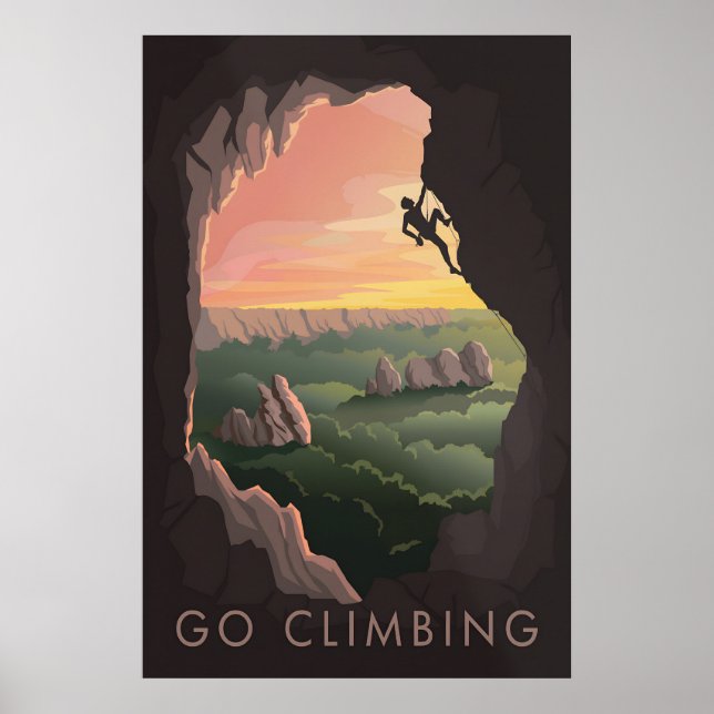 Go Climbing Travel Poster (Front)