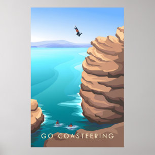 Go Coasteering Travel Poster