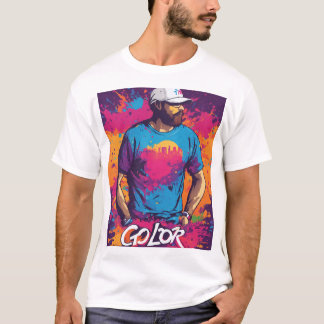 "Go Colour" – Vibrant Splash T-Shirt Design