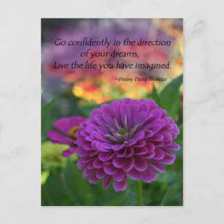 Go confidently in the direction of your dreams postcard
