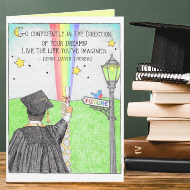 Go Confidently Rainbow Graduation Card (Creator Uploaded)