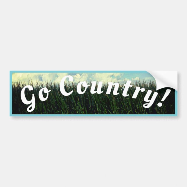 Go Country - Country Corn Field Ver.3 Bumper Sticker (Front)