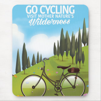 Go Cycling "Visit Mother Nature's Wilderness" Mouse Pad