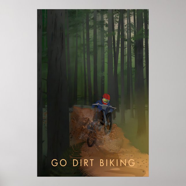 Go Dirt Biking Travel Poster (Front)