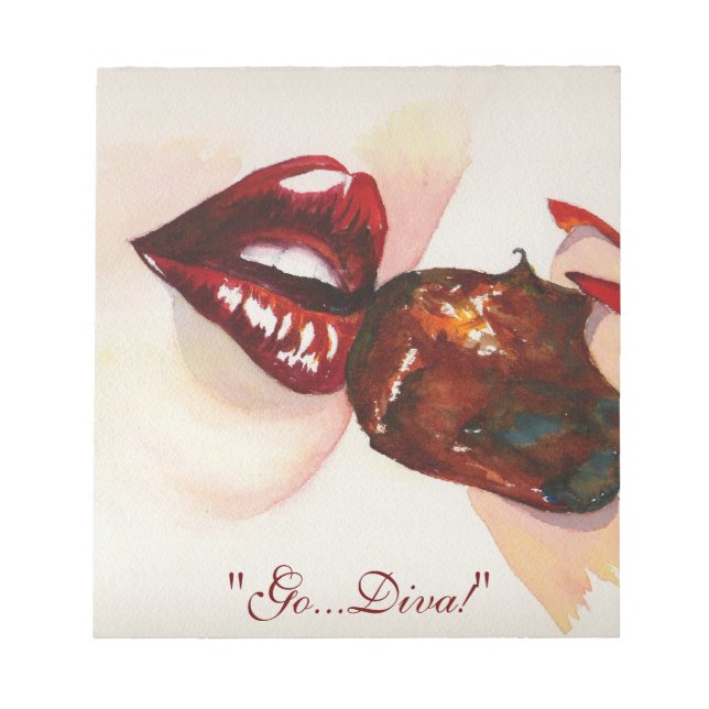"Go...Diva!"  Notepad (Front)