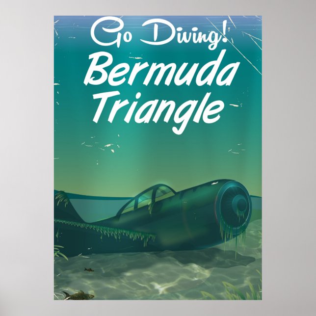 Go Diving! Bermuda triangle travel poster (Front)