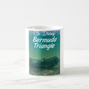 Go Diving! Bermuda triangle travel poster Coffee Mug