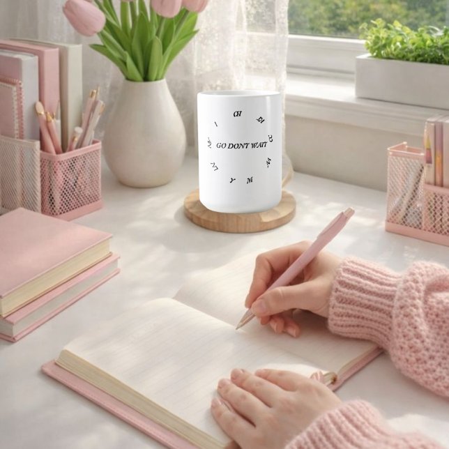 GO DONT WAIT ,MACKE ANY ACTION COFFEE MUG (Creator Uploaded)