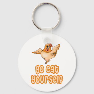 Go Eat Yourself Chicken Key Ring