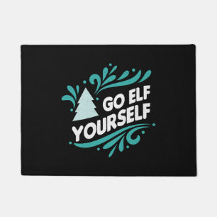 Go Elf Yourself Funny Christmas Design Doormat
