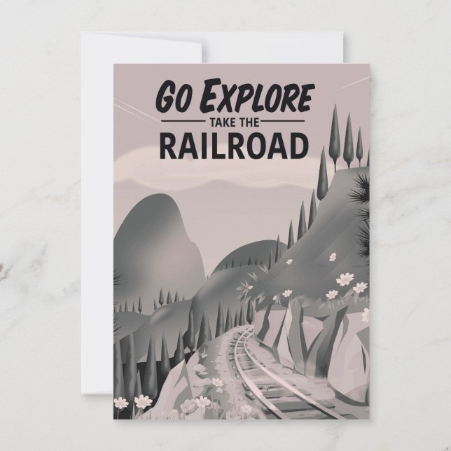 Go Explore take the Railroad Invitation (Back)