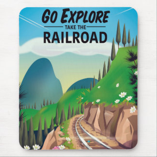Go Explore take the Railroad Mouse Pad