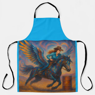 Go Fast! Barrel Racing All-Over Print Apron