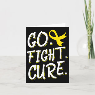Go Fight Cure Childhood Cancer Gold Ribbon Awarene Card
