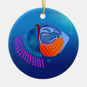 Go Fish Ceramic Ornament