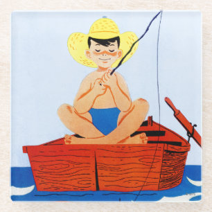 Go Fish Glass Coaster