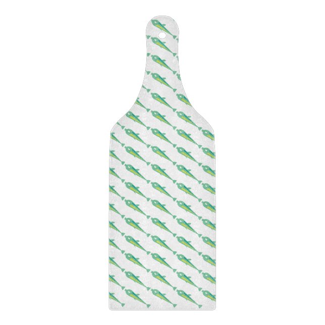 Go Fish_Green Sardines_repeating pattern Cutting Board (Front)
