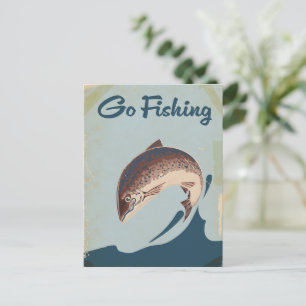 Go Fishing Invitation Postcard