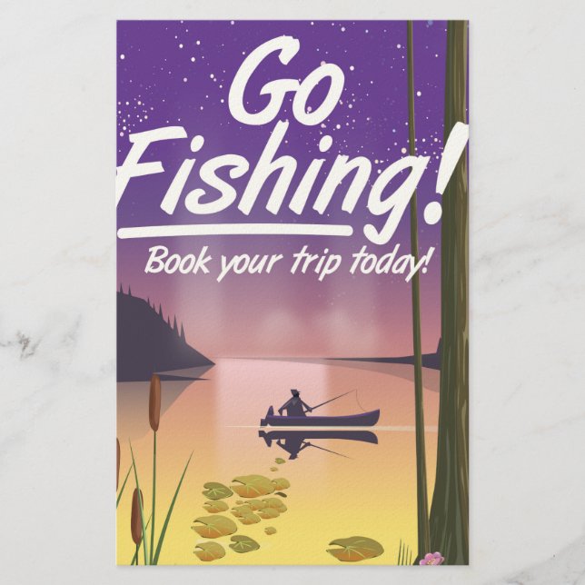 Go Fishing! Stationery (Front)