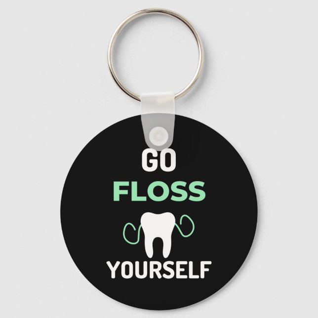 Go Floss Yourself Key Ring (Front)