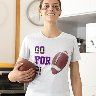 Go For 2 Football Team Colours Purple Black T-Shirt