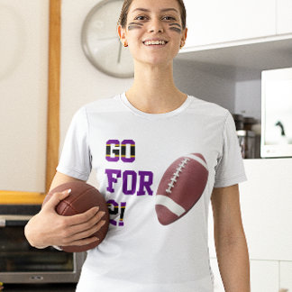 Go For 2 Football Team Colours Purple Black T-Shirt