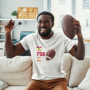 Go For 2 Football Team Colours Red Gold T-Shirt