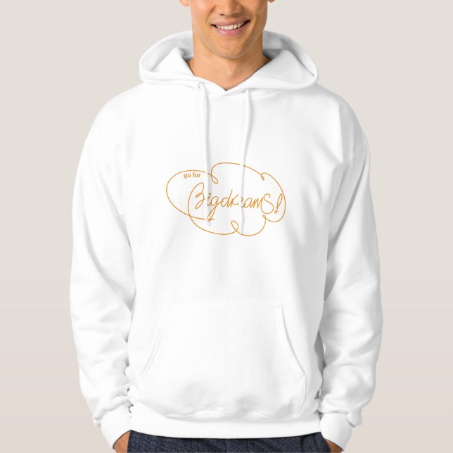 go for BIG DREAMS - Bold CloudS Hoodie (Front)