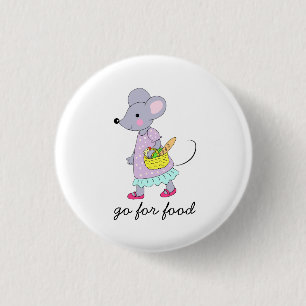 go for food 3 cm round badge