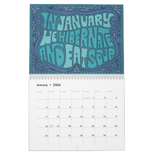 Go For It! Groovy Lettering Calendar
