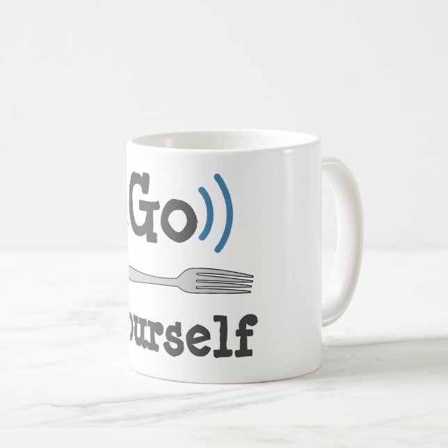 Go Fork Yourself Coffee Mug (Front Right)