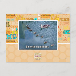 Go forth my minions postcard