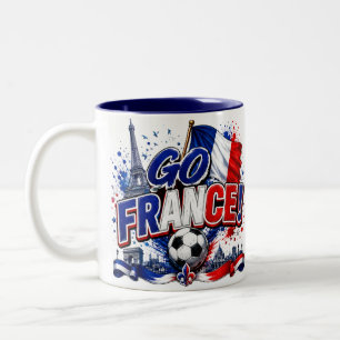 Go FRANCE Team France 2026 Rooster Soccer Two-Tone Coffee Mug