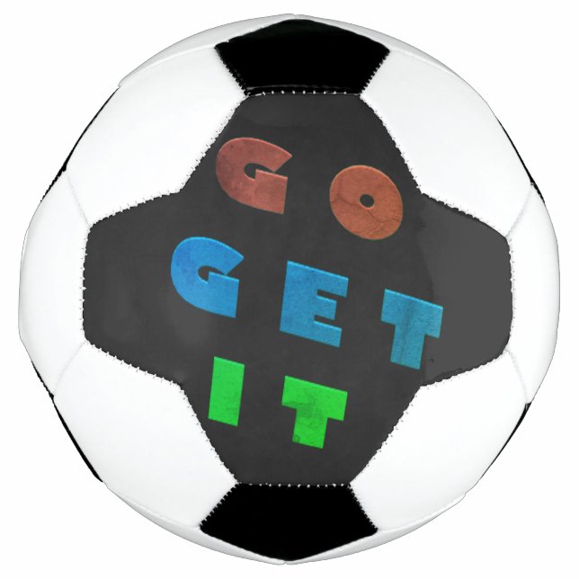 Go get it logo  colored design        soccer ball (Front)
