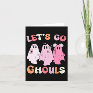 Go Ghouls Halloween Ghost Outfit Costume Retro Gro Card