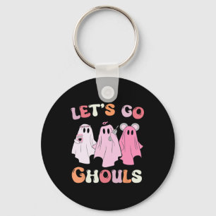 Go Ghouls Halloween Ghost Outfit Costume Retro Gro Key Ring