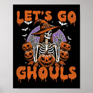 Go Ghouls Witch Retro Halloween Costume For Women  Poster