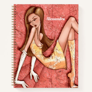 Go-Go Girl Fashion Illustration Original Art Notebook