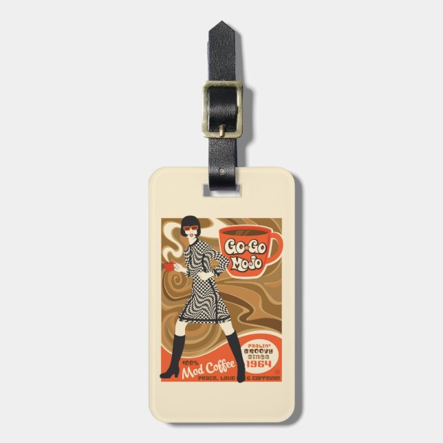 Go Go Mojo Coffee Luggage Tag (Front Vertical)