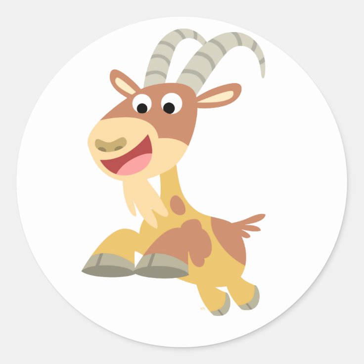 Go Goat!! (cute cartoon goat) Sticker | Zazzle
