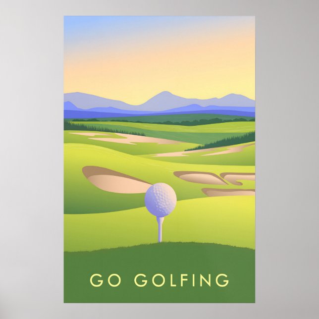 Go Golfing Travel Poster (Front)