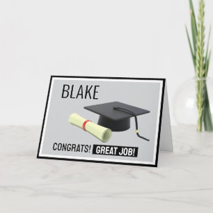 Go Grad! Personalised Graduation Congrats card