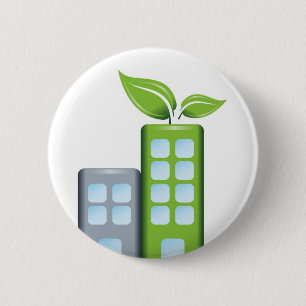 Go green 6 cm round badge