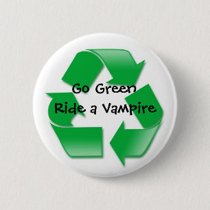 Go Green 6 Cm Round Badge