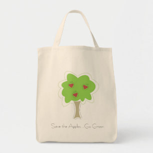 Go Green. Apple Grocery Bag