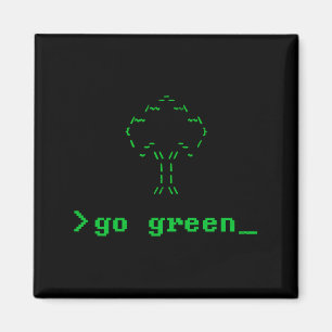 Go Green Ascii Perfect For The Earth Day 2021 T Sh Magnet
