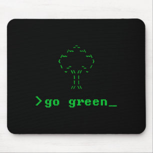 Go Green Ascii Perfect For The Earth Day 2021 T Sh Mouse Pad